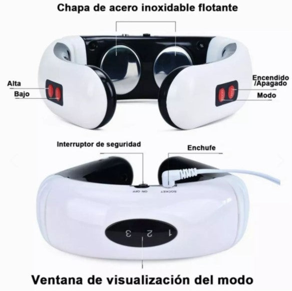 Masajeador electroestimulador de cuello