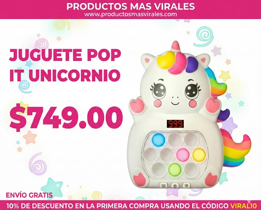 JUGUETE POP IT UNICORNIO