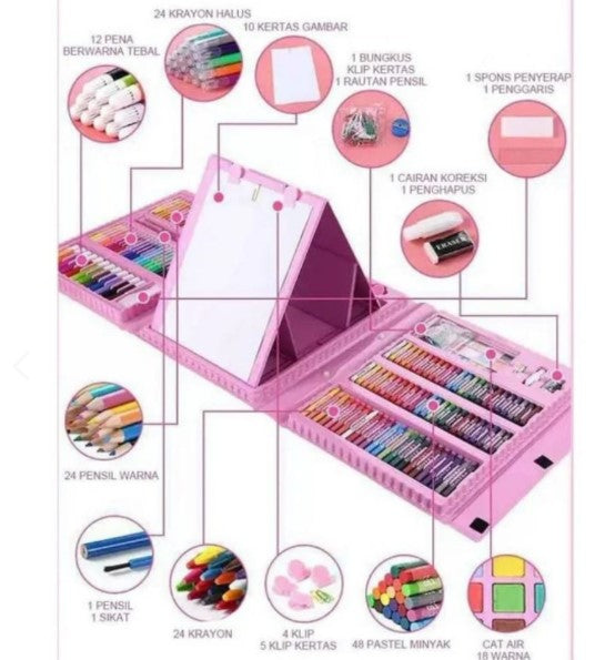 kit dibujo  210 pzas Juego de Pintura