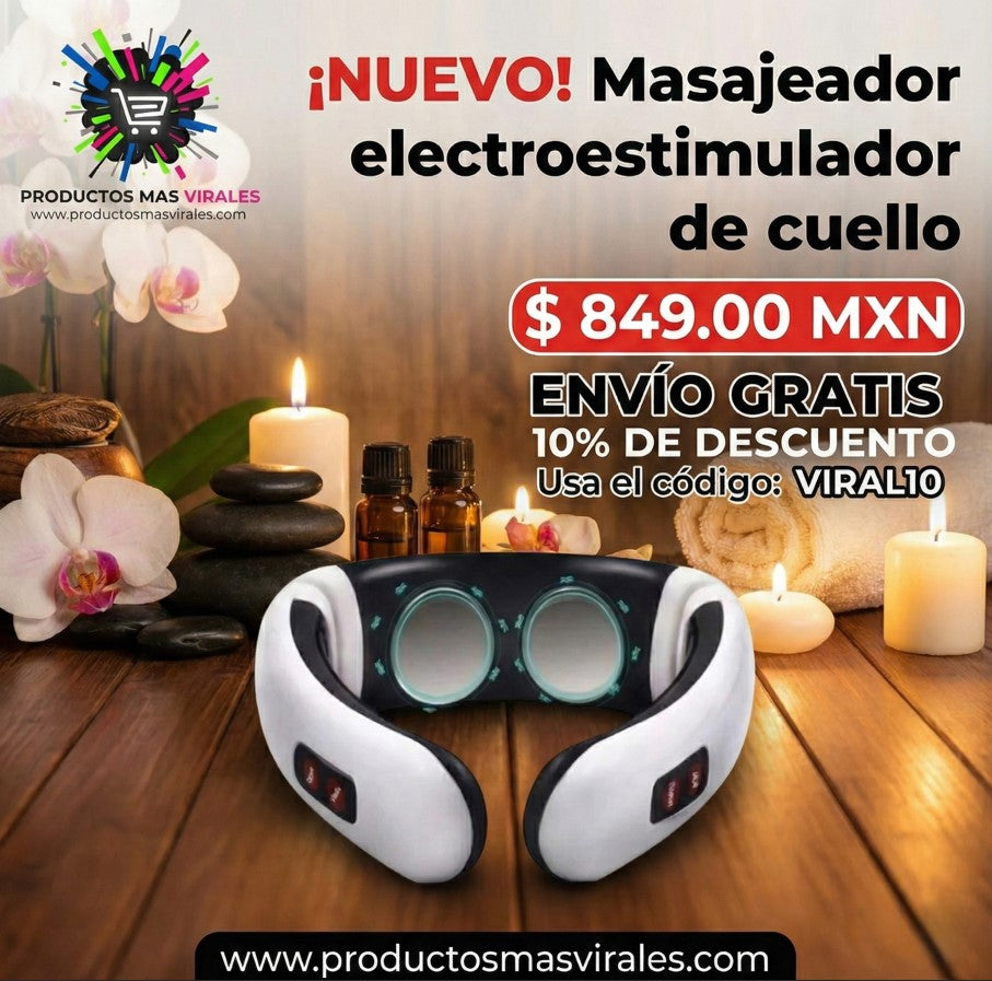 Masajeador electroestimulador de cuello