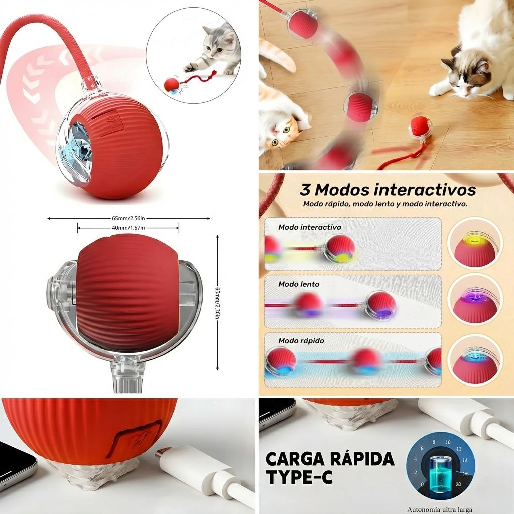 Juguete Pelota Recargable Para Mascota